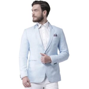 Casual wear Blazer for Men, Color Blue, Size 36 (New SkyBlue1LinenBlazer)