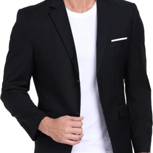 Mens Suit Jacket Slim Fit 2 Button Blazer for Men Business Suits Blazer Casual Sport Coats (Only Blazer)