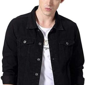 Men's Solid Denim Jacket