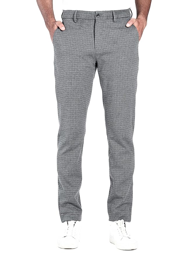 Luxury PV Stretchable Casual Pants for Men | Stylish Slim Fit Men's Wear Trousers for Office or Party | Mens Fashion Dress Trouser with Expandable Waist & 4 Way Stretch