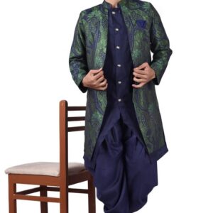 Mens Ethnic Wear Wedding Sherwani & Dhoti Set